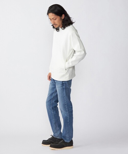 SHIPS(シップス)の「*SHIPS: ハイゲージ ポンチ クルーネック プルオーバー カットソー(スウェット・メンズ・ベージュ/ネイビー/オフホワイト/ダークグレー・SMALL/MEDIUM/LARGE/X-LARGE)」の9枚目の写真