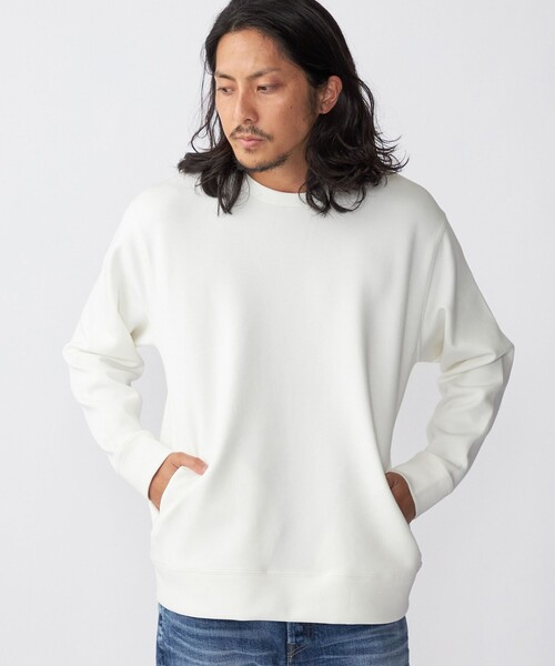 SHIPS(シップス)の「*SHIPS: ハイゲージ ポンチ クルーネック プルオーバー カットソー(スウェット・メンズ・ベージュ/ネイビー/オフホワイト/ダークグレー・SMALL/MEDIUM/LARGE/X-LARGE)」の12枚目の写真