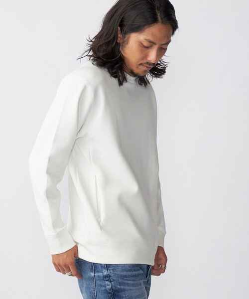 SHIPS(シップス)の「*SHIPS: ハイゲージ ポンチ クルーネック プルオーバー カットソー(スウェット・メンズ・ベージュ/ネイビー/オフホワイト/ダークグレー・SMALL/MEDIUM/LARGE/X-LARGE)」の15枚目の写真