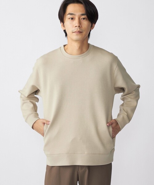 SHIPS(シップス)の「*SHIPS: ハイゲージ ポンチ クルーネック プルオーバー カットソー(スウェット・メンズ・ベージュ/ネイビー/オフホワイト/ダークグレー・SMALL/MEDIUM/LARGE/X-LARGE)」の18枚目の写真
