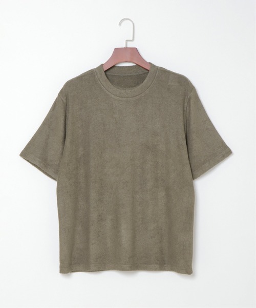 sleeping.com（スリーピングドットコム）の「オリジナルの香り付き素材 メンズ・ゆるふわダブルパイルカットソー半袖トップス（ルームウェア/パジャマ・メンズ・ベージュ/ネイビー/オリーブ/スカイブルー・ﾌﾘ-）」の10枚目の写真