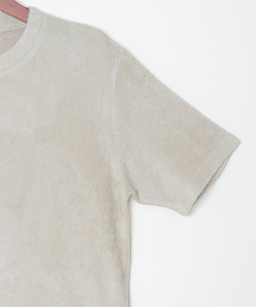 sleeping.com（スリーピングドットコム）の「オリジナルの香り付き素材 メンズ・ゆるふわダブルパイルカットソー半袖トップス（ルームウェア/パジャマ・メンズ・ベージュ/ネイビー/オリーブ/スカイブルー・ﾌﾘ-）」の9枚目の写真