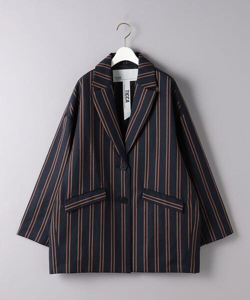 TICCA＞ストライプ ジャケット テーラードジャケット