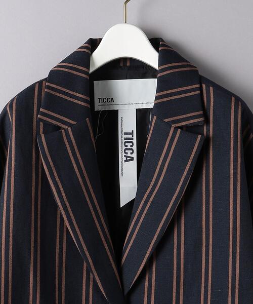 TICCA＞ストライプ ジャケット テーラードジャケット