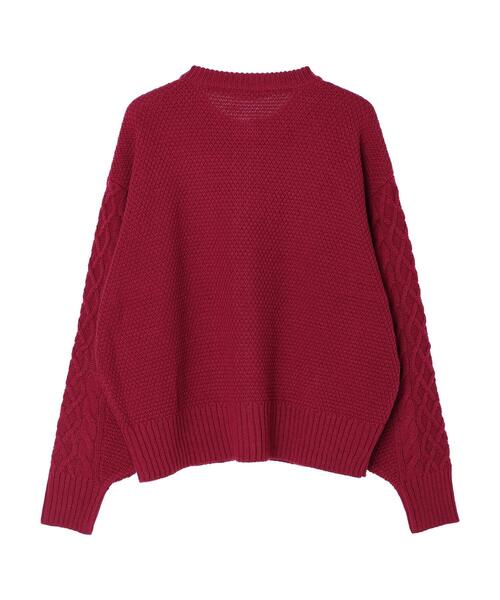 Green　Parks（グリーンパークス）の「ケーブル釦カーディガン（カーディガン/ボレロ・レディース・ベージュ/オフホワイト/ピンク/ブルー/ダークグレー・FREE）」の18枚目の写真