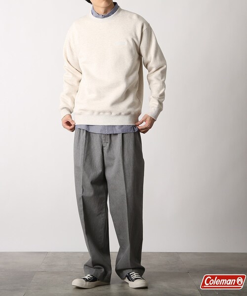 COLEMAN（コールマン）の「◆【Coleman/コールマン別注】レトロワッペンバック刺繍スウェットトレーナー（スウェット・メンズ・ダークグリーン/ネイビー/オフホワイト・02/03/04）」の16枚目の写真