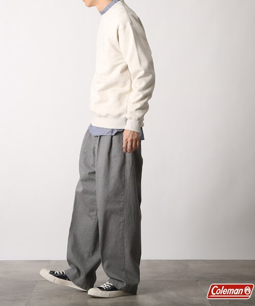 COLEMAN（コールマン）の「◆【Coleman/コールマン別注】レトロワッペンバック刺繍スウェットトレーナー（スウェット・メンズ・ダークグリーン/ネイビー/オフホワイト・02/03/04）」の17枚目の写真