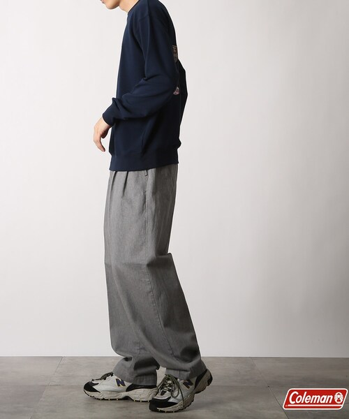 COLEMAN（コールマン）の「◆【Coleman/コールマン別注】レトロワッペンバック刺繍スウェットトレーナー（スウェット・メンズ・ダークグリーン/ネイビー/オフホワイト・02/03/04）」の22枚目の写真