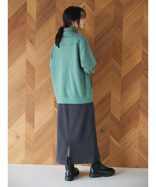 CRAFT STANDARD BOUTIQUE(クラフトスタンダードブティック)の「ハイネックZIP裏毛プルオーバー(スウェット・レディース・ベージュ/グリーン/チャコールグレー・M/L)」の20枚目の写真