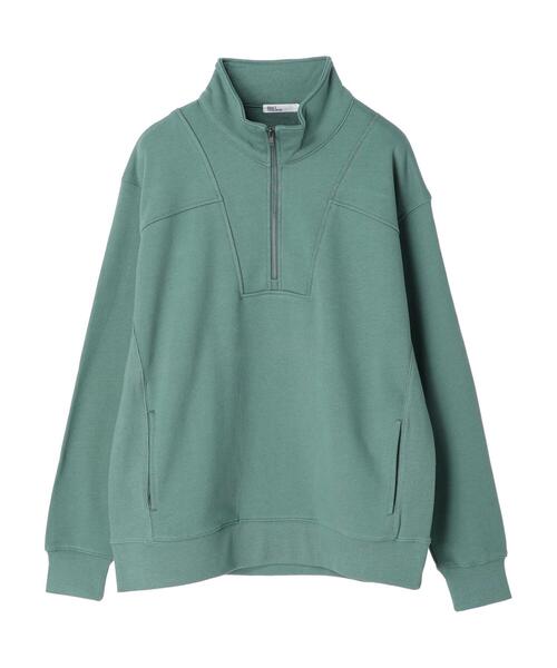 CRAFT STANDARD BOUTIQUE(クラフトスタンダードブティック)の「ハイネックZIP裏毛プルオーバー(スウェット・レディース・ベージュ/グリーン/チャコールグレー・M/L)」の6枚目の写真