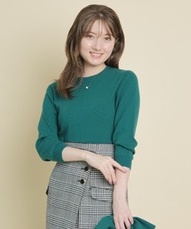 美品♥︎アプワイザーリッシェ　七分袖コンパクトニットアンサンブル　ピンク Apuweiser-riche - 美品🩷アプワイザーリッシェ 七分袖