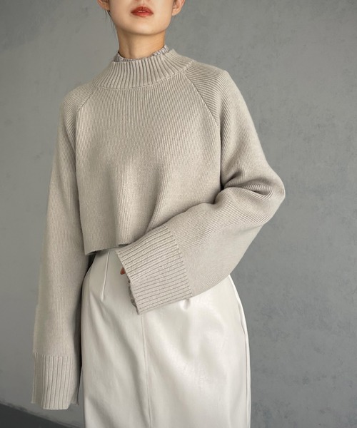 &g'aime（アンジェム）の「【&g’aime】マルチウェイスリーブボリュームニット（ニット/セーター・レディース・ブラック/パープル/グレイッシュベージュ・FREE）」の12枚目の写真