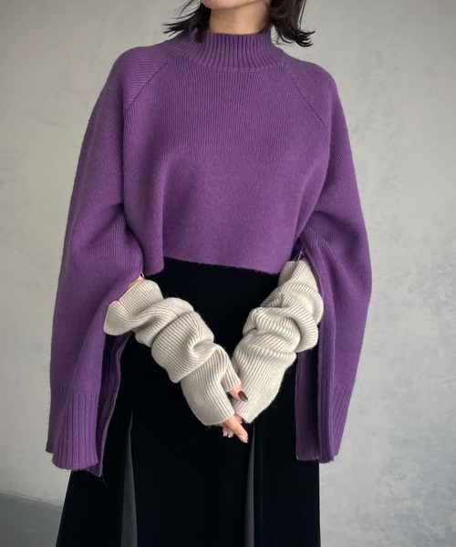 &g'aime（アンジェム）の「【&g’aime】マルチウェイスリーブボリュームニット（ニット/セーター・レディース・ブラック/パープル/グレイッシュベージュ・FREE）」の16枚目の写真