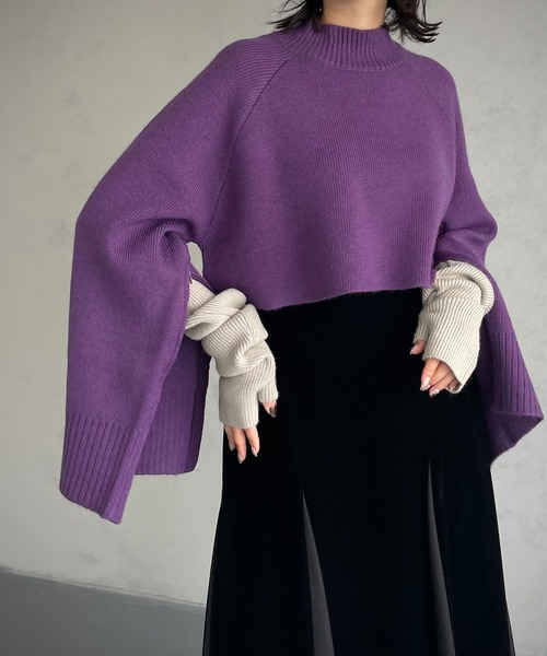 &g'aime（アンジェム）の「【&g’aime】マルチウェイスリーブボリュームニット（ニット/セーター・レディース・ブラック/パープル/グレイッシュベージュ・FREE）」の17枚目の写真