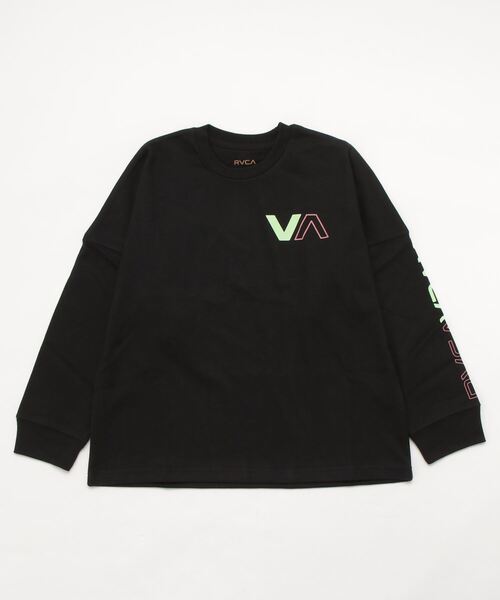 RVCA（ルーカ）の「RVCA キッズ HALF WAY LT ロングスリーブＴシャツ【2022年秋冬モデル】/ルーカバックプリント長袖ロンT（Tシャツ/カットソー・キッズ・ホワイト/ブラック・140/150/160/130）」の4枚目の写真