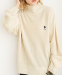 U.S. POLO ASSN. | U.S. POLO ASSN. /ユーエスポロアッスン 別注 ワンポイント刺繍 ルーズタートルネックニットプルオーバー(Knitwear)