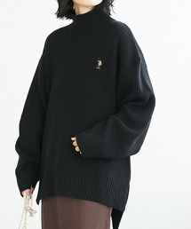 U.S. POLO ASSN. /ユーエスポロアッスン 別注 ワンポイント刺繍 ルーズタートルネックニットプルオーバー
