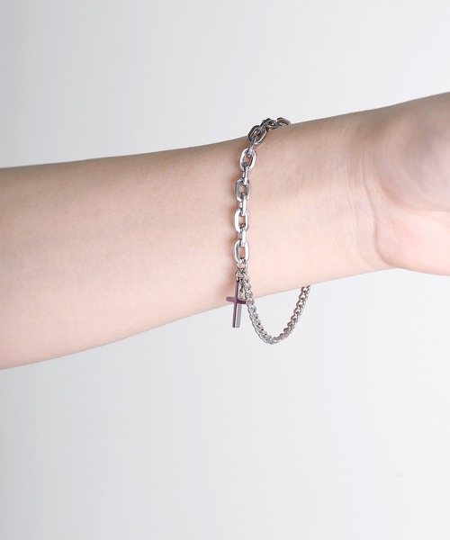 minsobi（ミンソビ）の「クロスブレスレット（ブレスレット・メンズ・シルバー・FREE）」の6枚目の写真