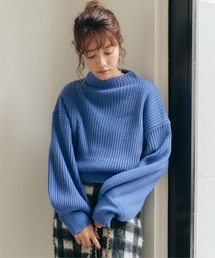 titivate | ﾎﾞﾄﾙﾈｯｸﾎﾞﾘｭｰﾑｽﾘｰﾌﾞﾆｯﾄ(ニット/セーター)