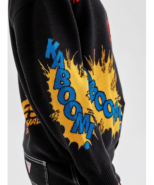 Guess(ゲス)の「GUESS Originals x Batman Jacquard Sweater(ニット/セーター・レディース・ブラック・X-SMALL/MEDIUM/SMALL)」の3枚目の写真