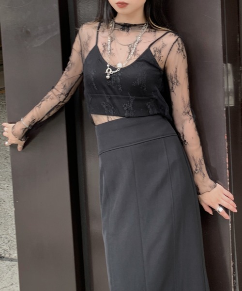 See-through lace tops / シースルーレーストップス（Tシャツ