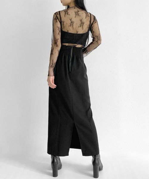 LVEU.(ラブユ.)の「See-through lace tops / シースルーレーストップス(Tシャツ/カットソー・レディース・ブラック・FREE)」の11枚目の写真