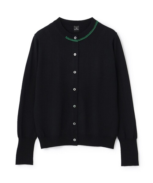 Paulsmith PSポールスミスステッチトリム　ウールベーシックカーディガン PS Paul Smith（ピーエスポールスミス）の「【洗える】ステッチトリム