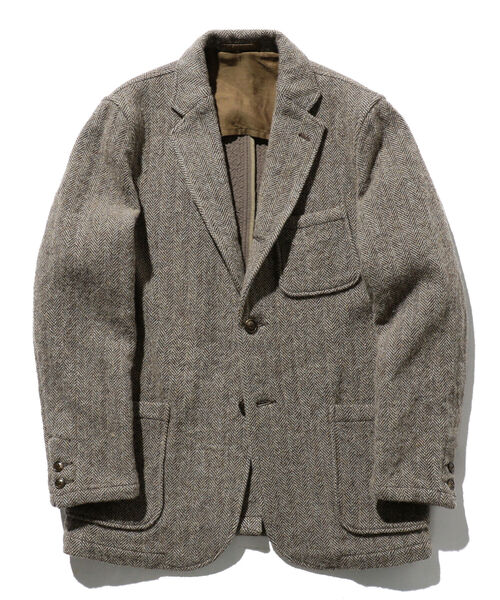 BEAMS PLUS(ビームスプラス)の「BEAMS PLUS / ウール コットン ヘリンボーン 3ボタン ジャケット(テーラードジャケット・メンズ・オリーブ/オレンジ/ブラウン・S/M/L/XL)」の4枚目の写真