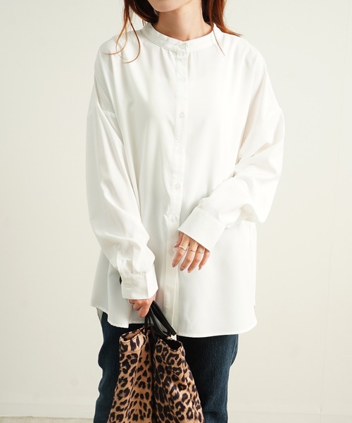 Fizz（フィズ）の「【Fizz/フィズ】　スパンブロードBACKフリルシャツ（シャツ/ブラウス・レディース・オフホワイト/ブラック/グリーン・M）」の16枚目の写真