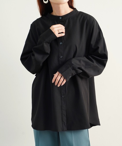 Fizz（フィズ）の「【Fizz/フィズ】　スパンブロードBACKフリルシャツ（シャツ/ブラウス・レディース・オフホワイト/ブラック/グリーン・M）」の10枚目の写真