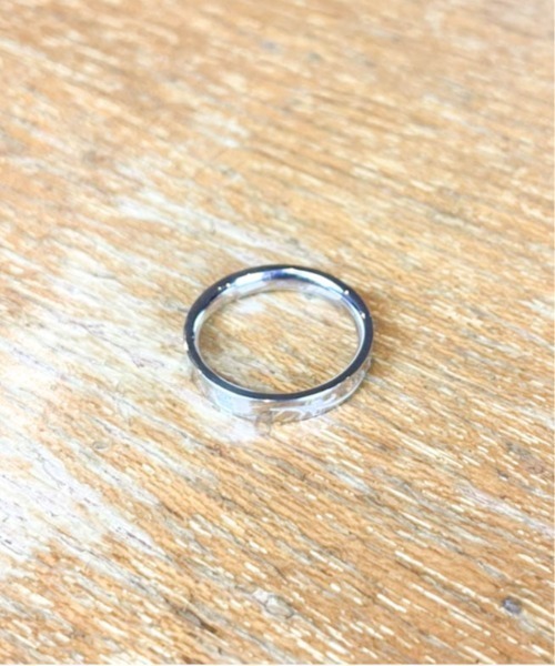 NO WAY(ノーウェイ)の「/金属アレルギー対応/4ミリ平打ち ダイヤモンドセットアップリング リーフデザイン(リング・メンズ・シルバー・11号/13号/15号/17号/19号/21号/23号/24号/7号/9号)」の4枚目の写真