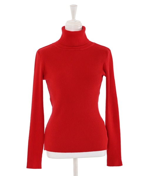 Narcissus（ナルシス）の「【Narcissus】シンプルタートルニット（ニット/セーター・レディース・ブラック/レッド/ライム・FREE）」の12枚目の写真