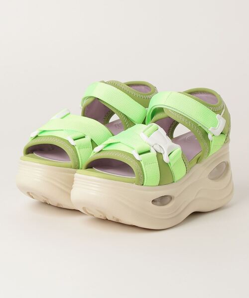 YOSUKE(ヨースケ)の「YOSUKE / ヨースケ厚底サンダル(サンダル・レディース・ライトグリーン/ラベンダー/ブラック/アイボリー・22.5cm/23.0cm/23.5cm/24.0cm/24.5cm/25.0cm)」の1枚目の写真