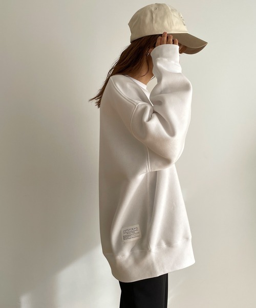 1975 tokyo(イチキューナナゴートーキョー)の「1975 TOKYO(1975 トーキョー) "TOPANGA"裏起毛クルーネックトレーナー(スウェット・レディース・グレー/ホワイト/ブラック・X-LARGE/LARGE)」の9枚目の写真