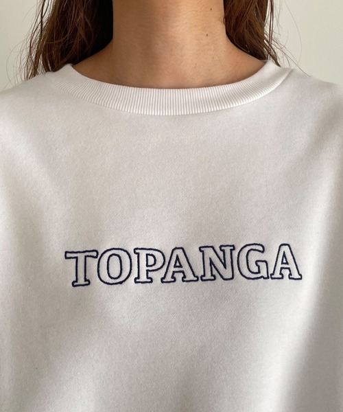 1975 tokyo(イチキューナナゴートーキョー)の「1975 TOKYO(1975 トーキョー) "TOPANGA"裏起毛クルーネックトレーナー(スウェット・レディース・グレー/ホワイト/ブラック・X-LARGE/LARGE)」の13枚目の写真