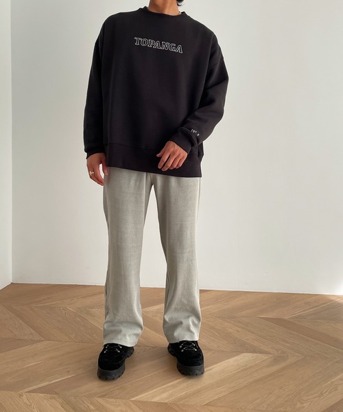 1975 tokyo(イチキューナナゴートーキョー)の「1975 TOKYO(1975 トーキョー) "TOPANGA"裏起毛クルーネックトレーナー(スウェット・レディース・グレー/ホワイト/ブラック・X-LARGE/LARGE)」の17枚目の写真