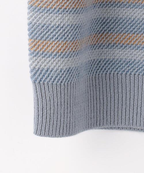green label relaxing（グリーンレーベルリラクシング）の「ツイル裏ボーダー クルーネック ニット（ニット/セーター・メンズ・グレー/オフホワイト/ダークグレー・S/M/L/XL）」の12枚目の写真