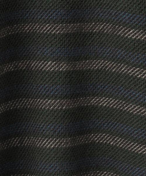 green label relaxing（グリーンレーベルリラクシング）の「ツイル裏ボーダー クルーネック ニット（ニット/セーター・メンズ・グレー/オフホワイト/ダークグレー・S/M/L/XL）」の17枚目の写真