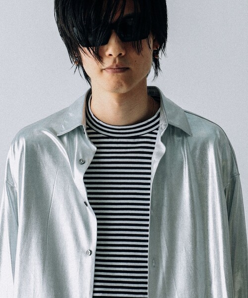 VAPORIZE(ヴェイパライズ)の「VAPORIZE / Regular Collar Shirt(シャツ/ブラウス・メンズ・シルバー/ブラック・SMALL/MEDIUM/LARGE)」の5枚目の写真