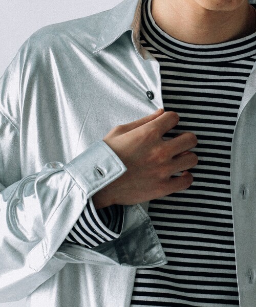VAPORIZE(ヴェイパライズ)の「VAPORIZE / Regular Collar Shirt(シャツ/ブラウス・メンズ・シルバー/ブラック・SMALL/MEDIUM/LARGE)」の6枚目の写真