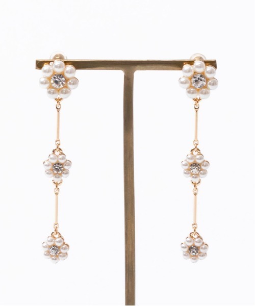 RANDA（ランダ）の「フラワーチェーンイヤリング（イヤリング・レディース・ゴールド/クリア・FREE）」の7枚目の写真