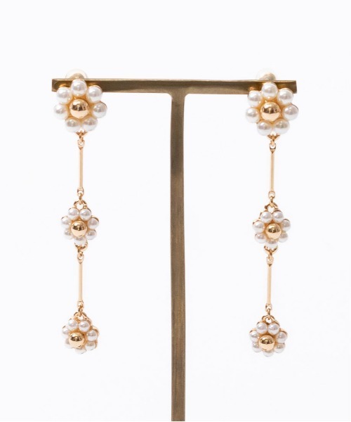 RANDA（ランダ）の「フラワーチェーンイヤリング（イヤリング・レディース・ゴールド/クリア・FREE）」の5枚目の写真