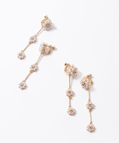 RANDA（ランダ）の「フラワーチェーンイヤリング（イヤリング・レディース・ゴールド/クリア・FREE）」の6枚目の写真