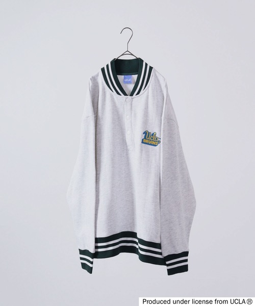 UCLA(ユーシーエルエー)の「UCLA ハーフ釦リブライントレーナー(スウェット・メンズ・マスタード/アイボリー/ブルー/グリーン・L/M)」の22枚目の写真