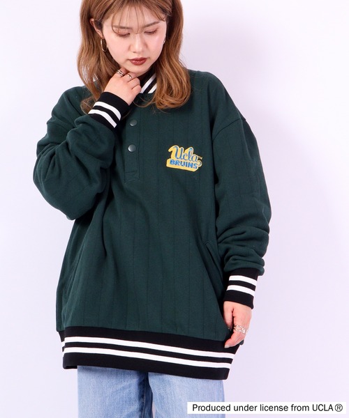UCLA(ユーシーエルエー)の「UCLA ハーフ釦リブライントレーナー(スウェット・メンズ・マスタード/アイボリー/ブルー/グリーン・L/M)」の11枚目の写真
