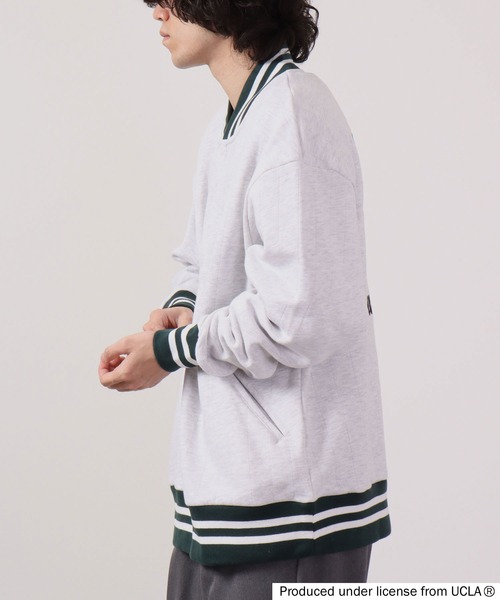 UCLA(ユーシーエルエー)の「UCLA ハーフ釦リブライントレーナー(スウェット・メンズ・マスタード/アイボリー/ブルー/グリーン・L/M)」の21枚目の写真