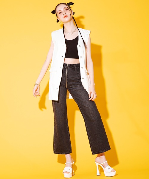 SPIRALGIRL（スパイラルガール）の「デザインステッチストラップサンダル（サンダル・レディース・ブラック/ホワイト/ベージュ・MEDIUM/LARGE）」の21枚目の写真