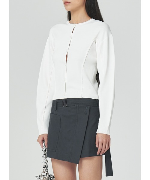 LOW CLASSIC(ロウ クラシック)の「ROUND SLEEVE KNIT CARDIGAN(カーディガン/ボレロ・レディース・ホワイト・S)」の6枚目の写真