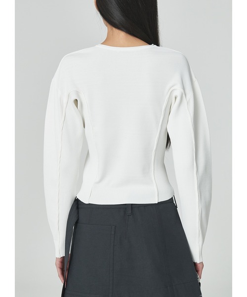 LOW CLASSIC(ロウ クラシック)の「ROUND SLEEVE KNIT CARDIGAN(カーディガン/ボレロ・レディース・ホワイト・S)」の7枚目の写真