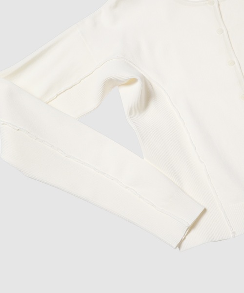 LOW CLASSIC(ロウ クラシック)の「ROUND SLEEVE KNIT CARDIGAN(カーディガン/ボレロ・レディース・ホワイト・S)」の3枚目の写真